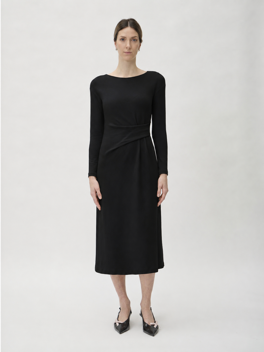 Dress with Waist Details in Darfo – 9526 Black