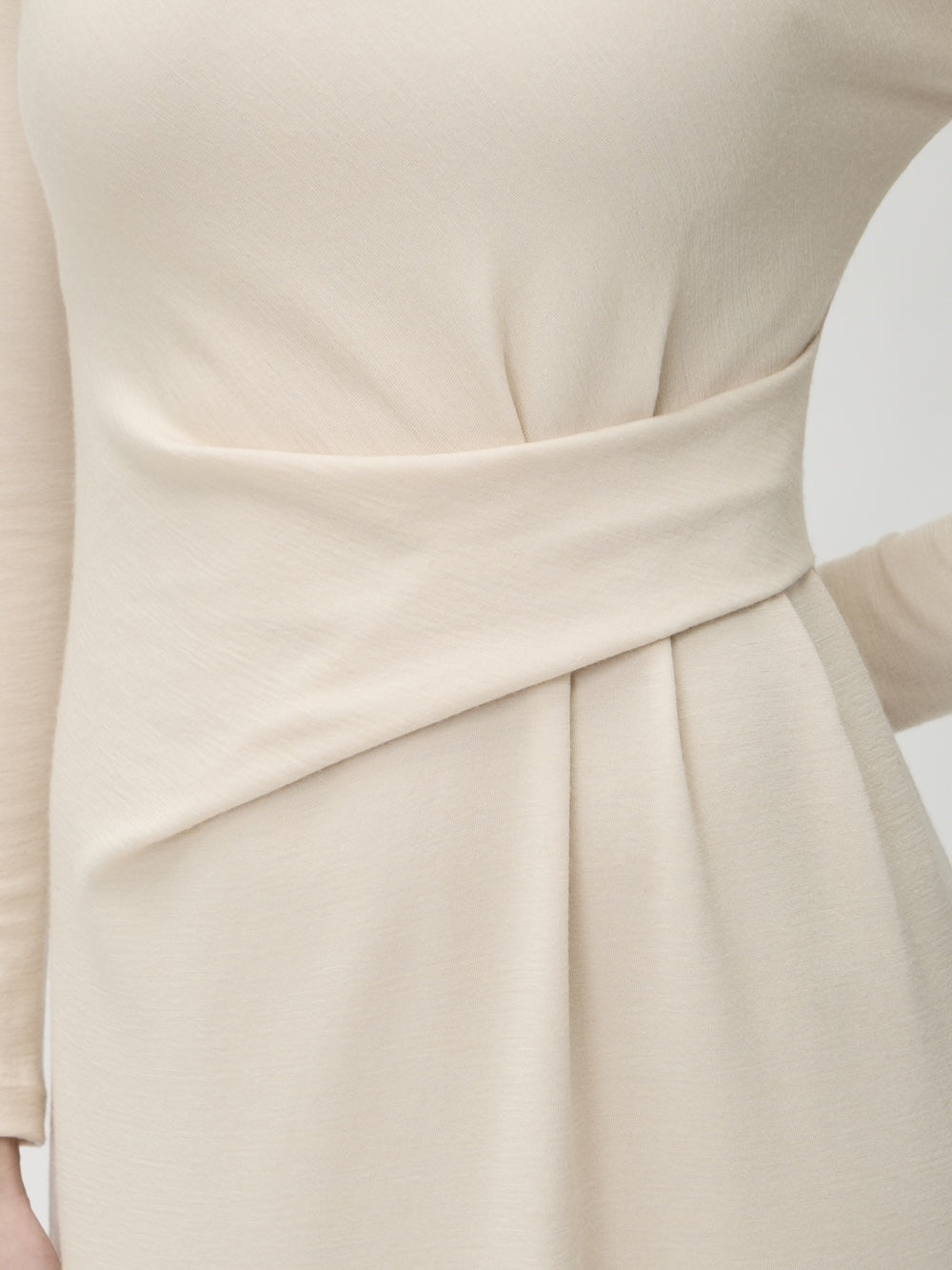 Dress with Waist Details in Darfo – 9526 Cream