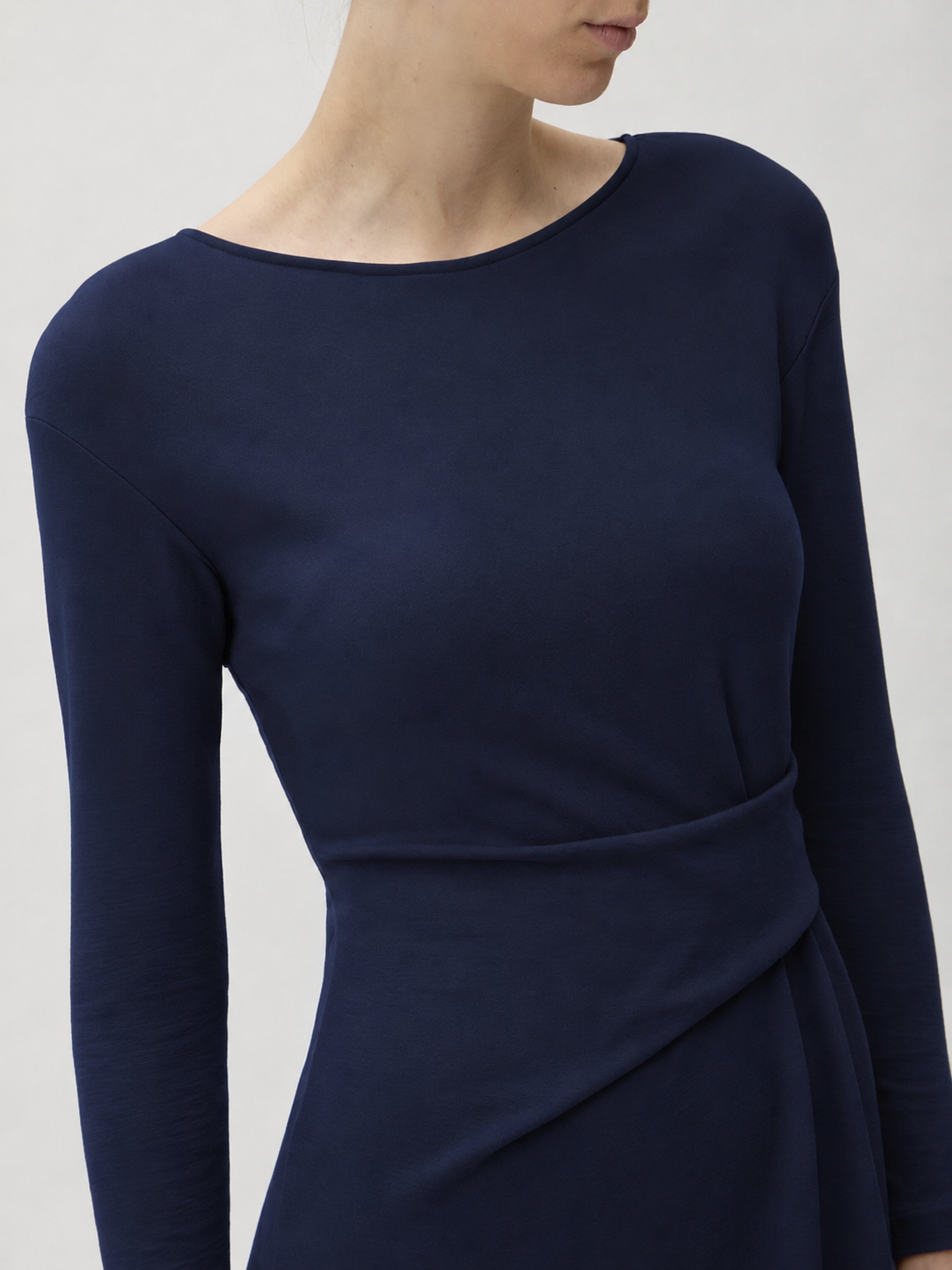 Dress with Waist Details in Darfo – 9526 Blue
