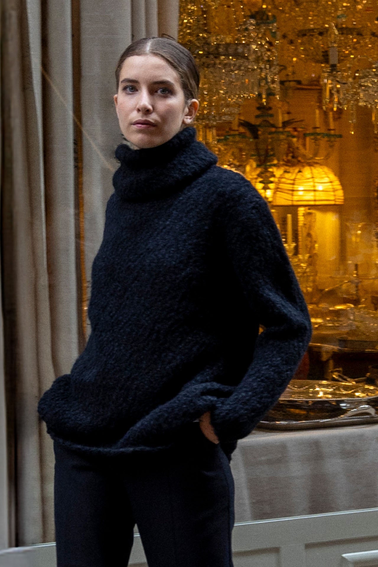 Oversize alpaca sweater - Black