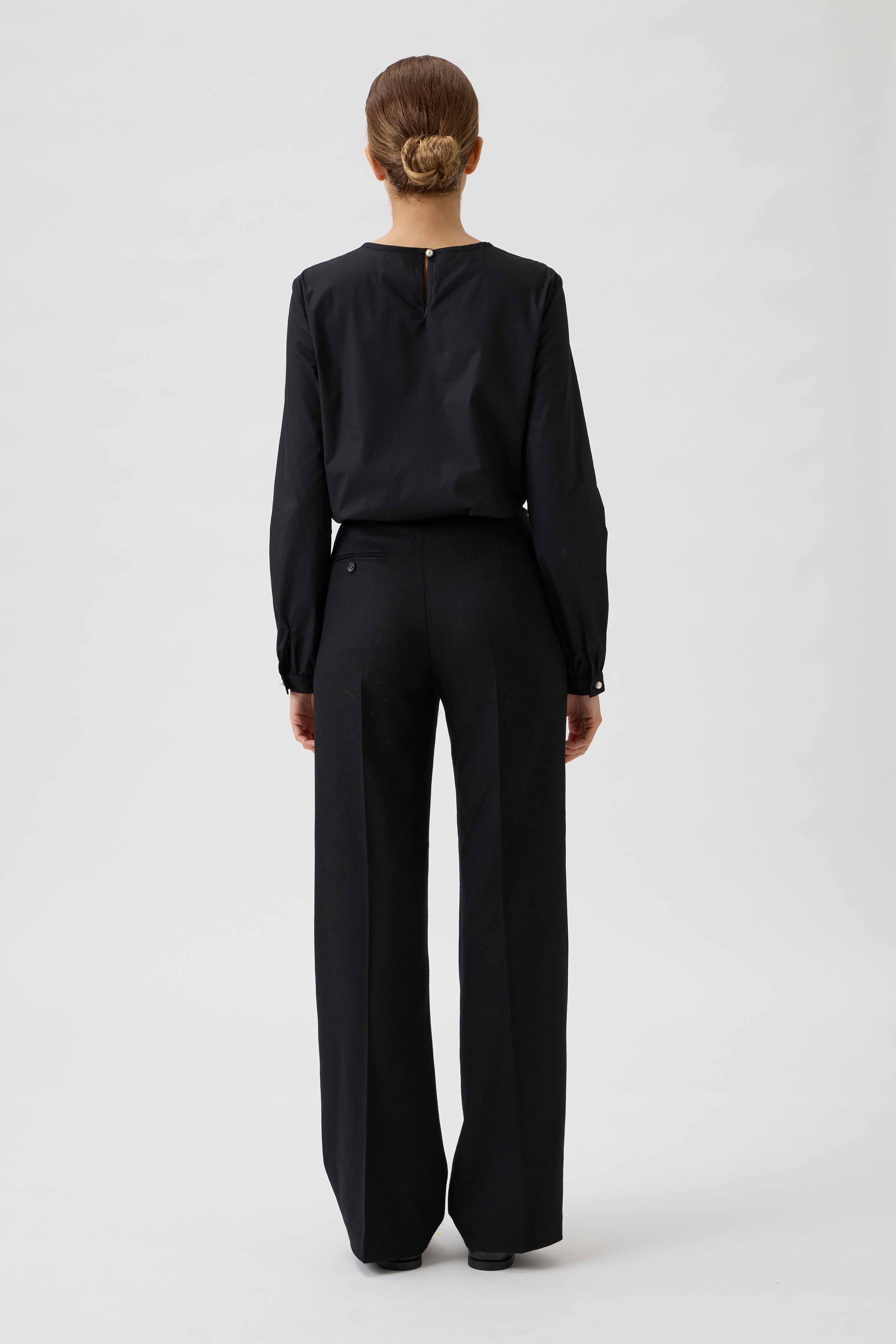 Classic wide legged pants - 473B Black