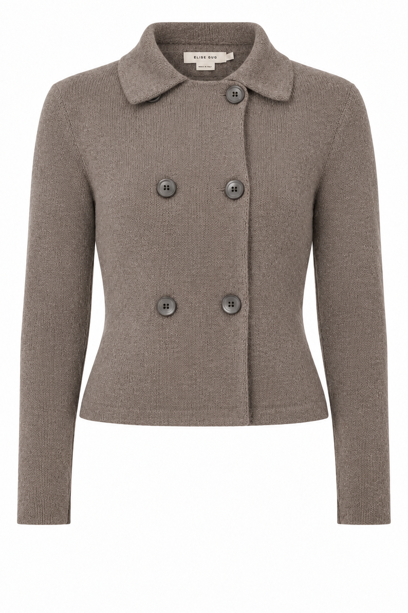 Double-Breasted Merino Jacket – 7080 Brown