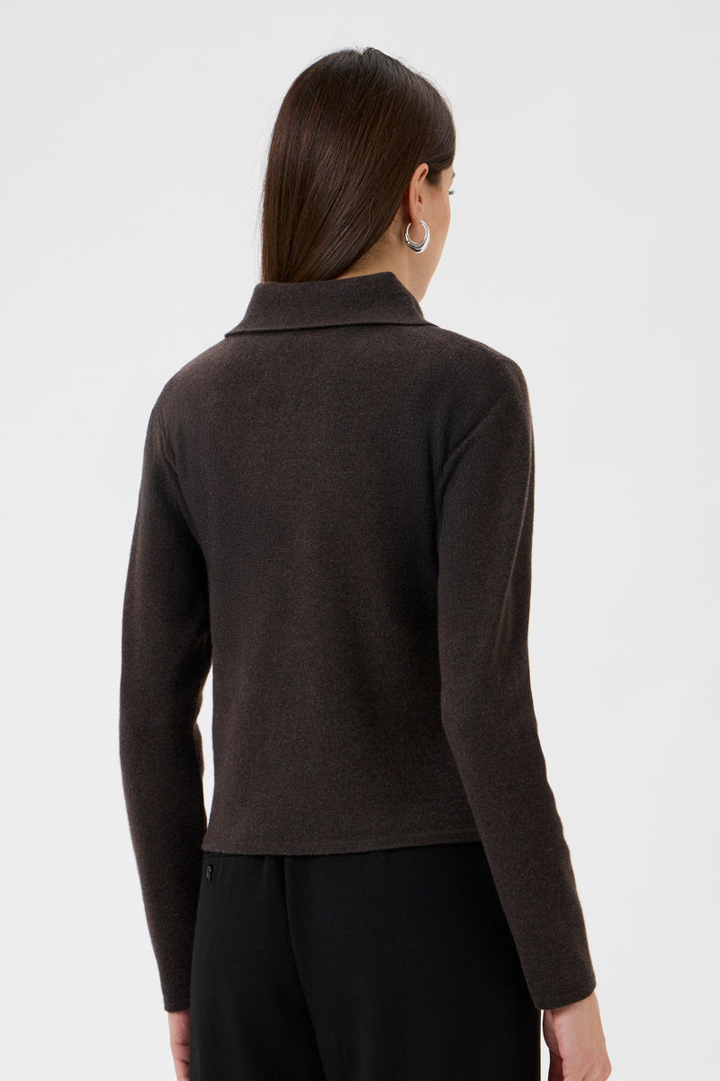 Knitted Jacket - 7080 Brown