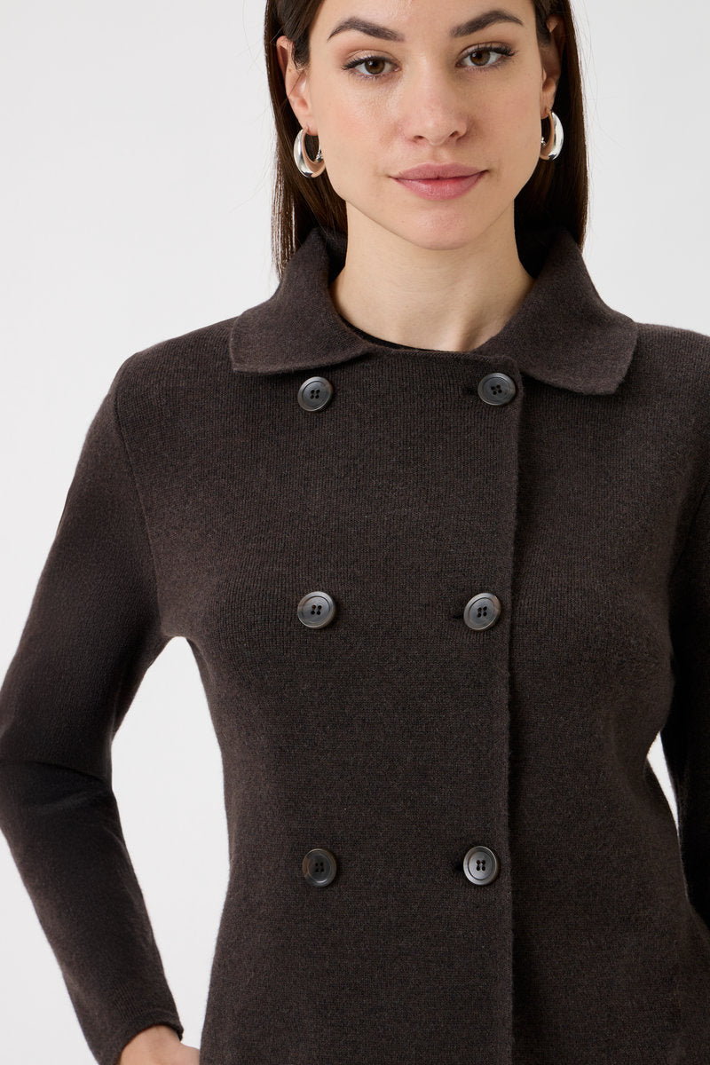 Knitted Jacket - 7080 Brown