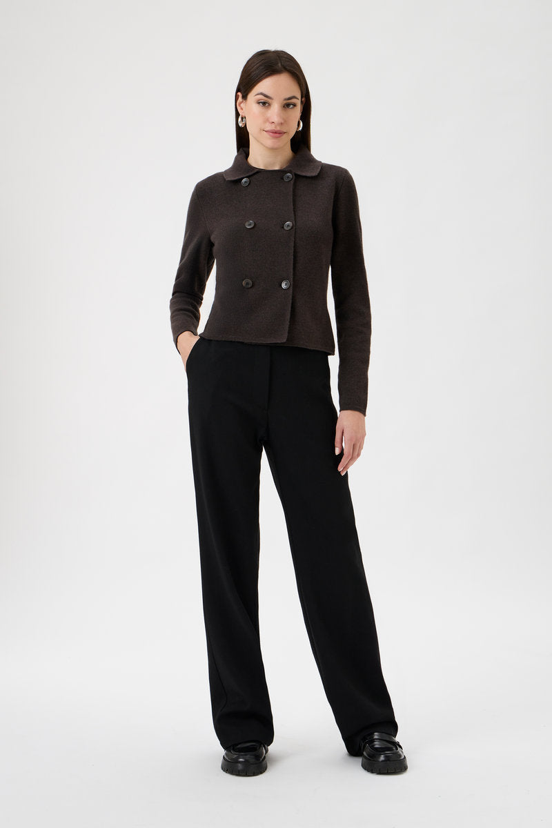 Knitted Jacket - 7080 Brown