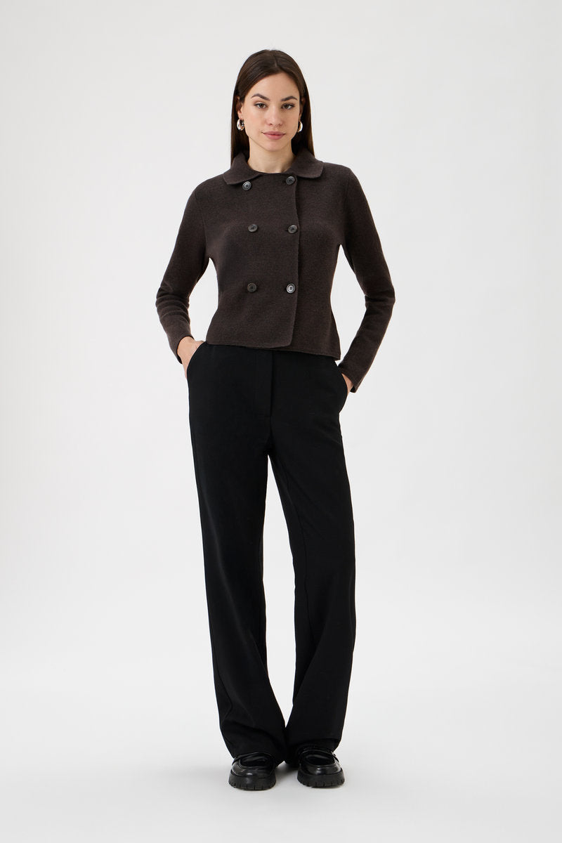 Knitted Jacket - 7080 Brown