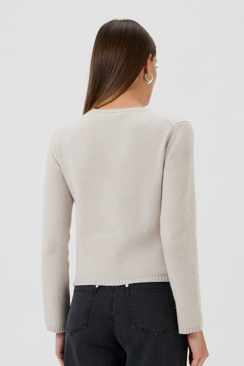 Sweater With Long Sleeves - Matis - 7067-P Light Beige