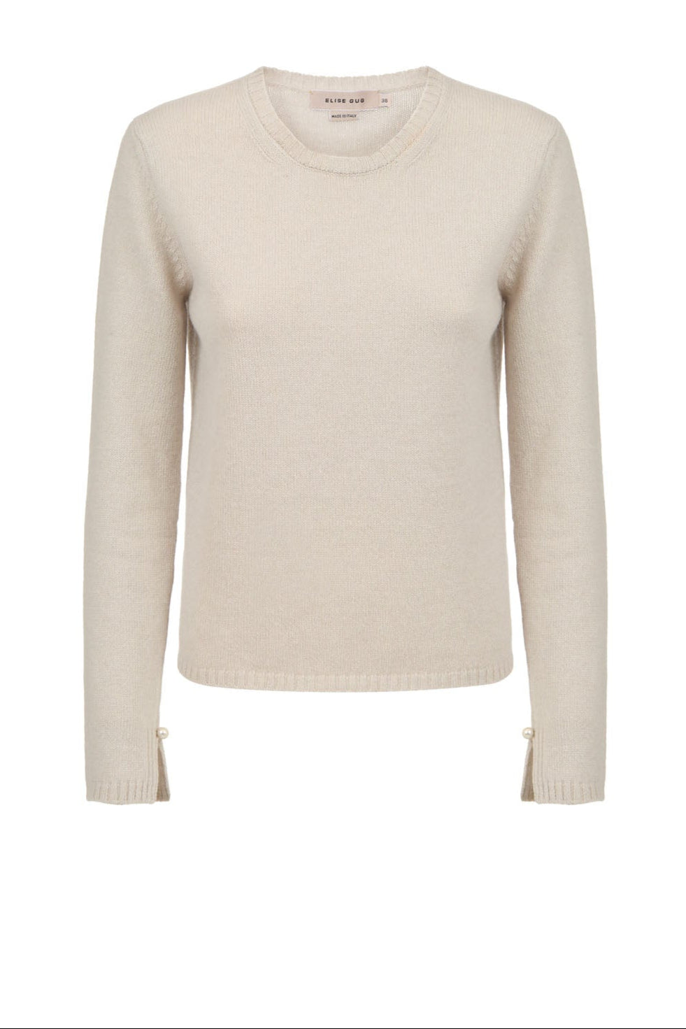 Sweater With Long Sleeves - Matis - 7067-P Light Beige