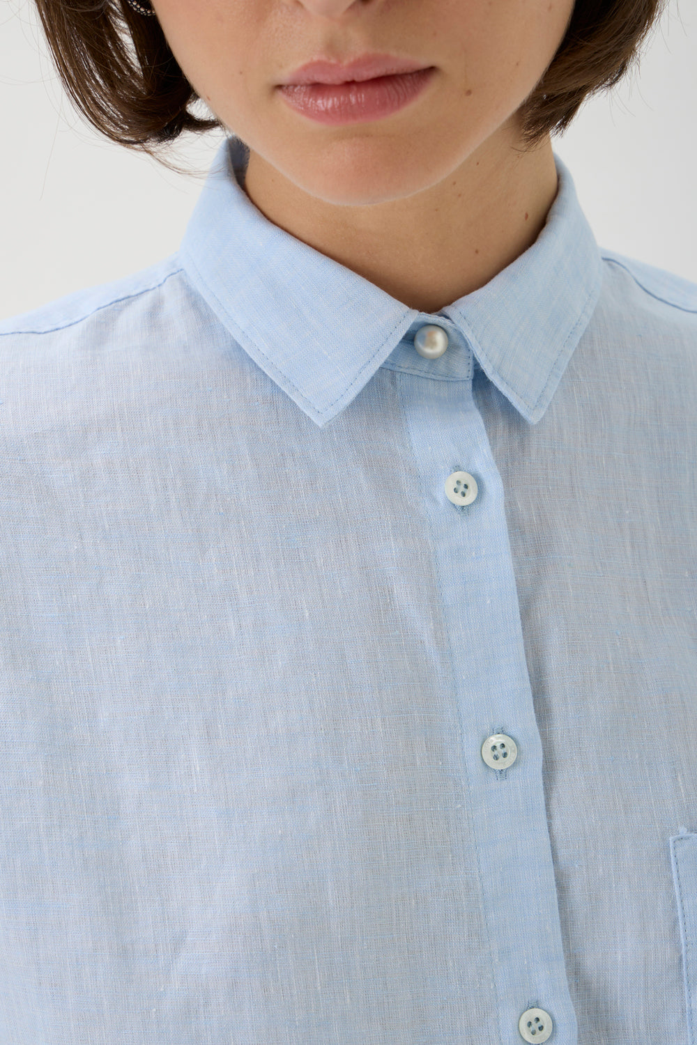 Boyfriend Cotton Shirt – Maxlin 2241 ight Blue