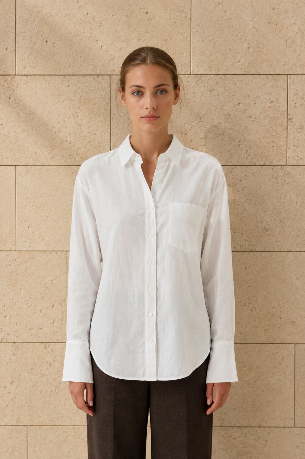 Boyfriend Linen Shirt – Maxlin 2241 White