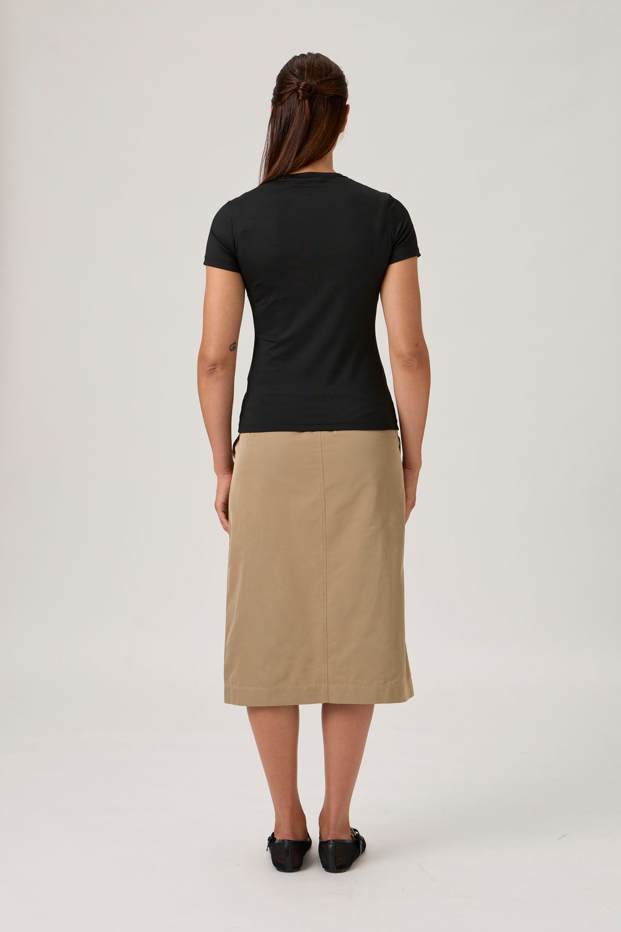 Short Sleeved Fitted T-shirt In Nilo - 1002 Black