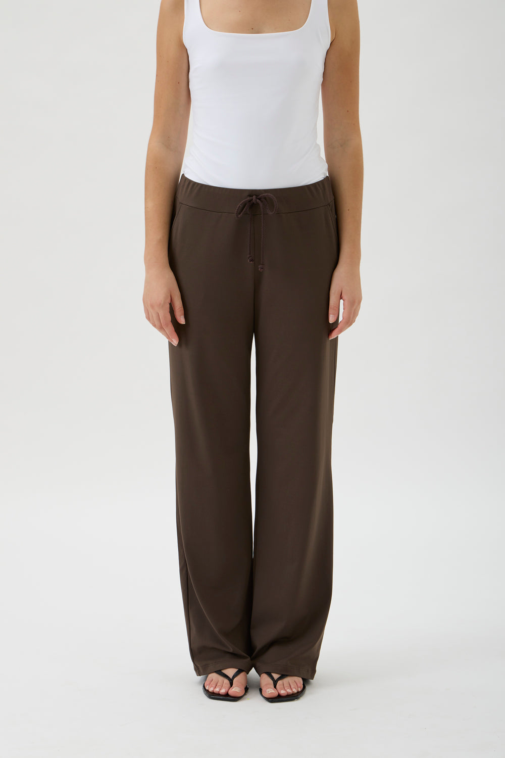 Wide-Leg Jersey Pants – Nair 4024 Cioccolato
