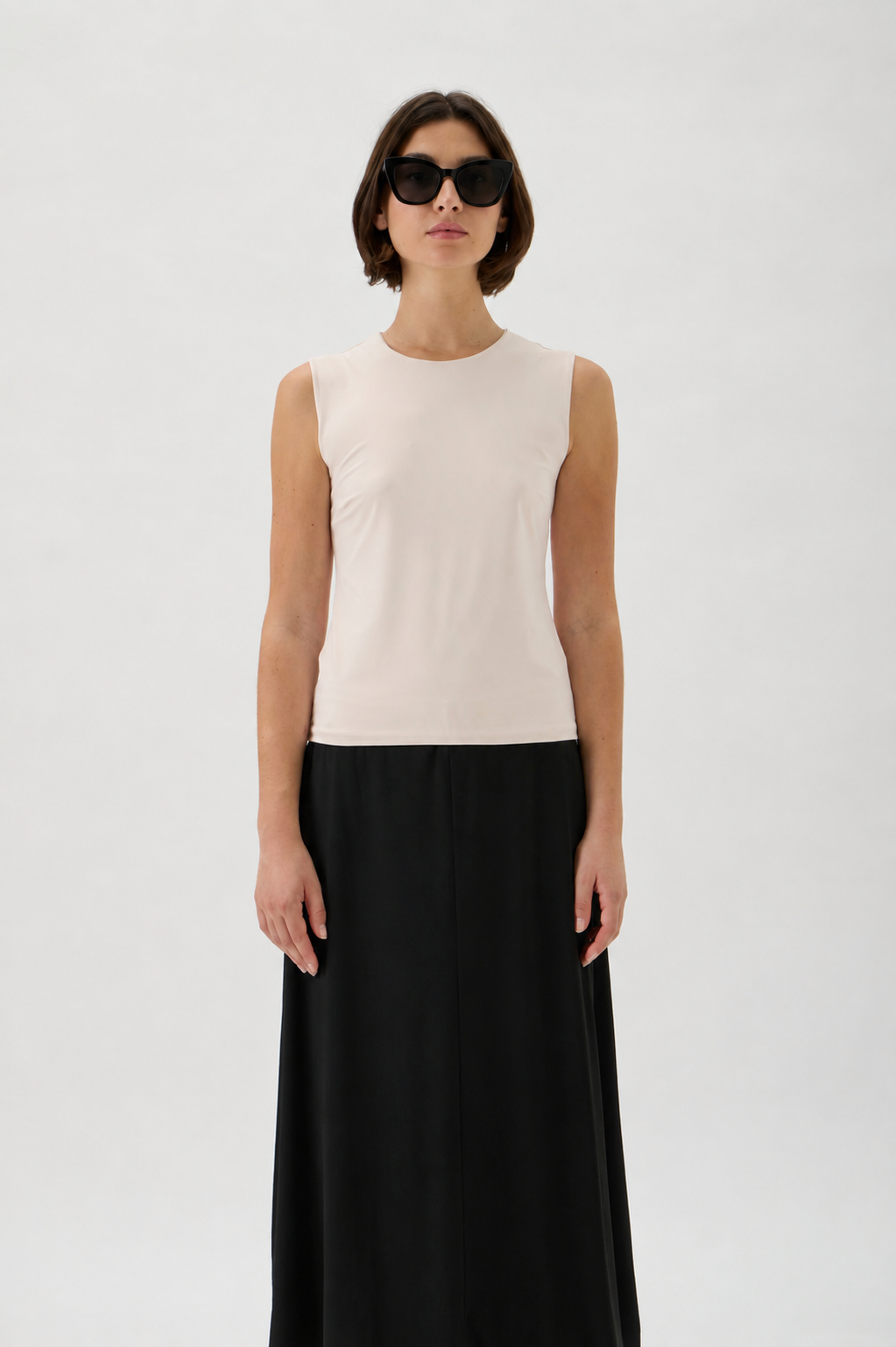 Short-Sleeve Fitted T-Shirt in Nilo - 1002 Cipria
