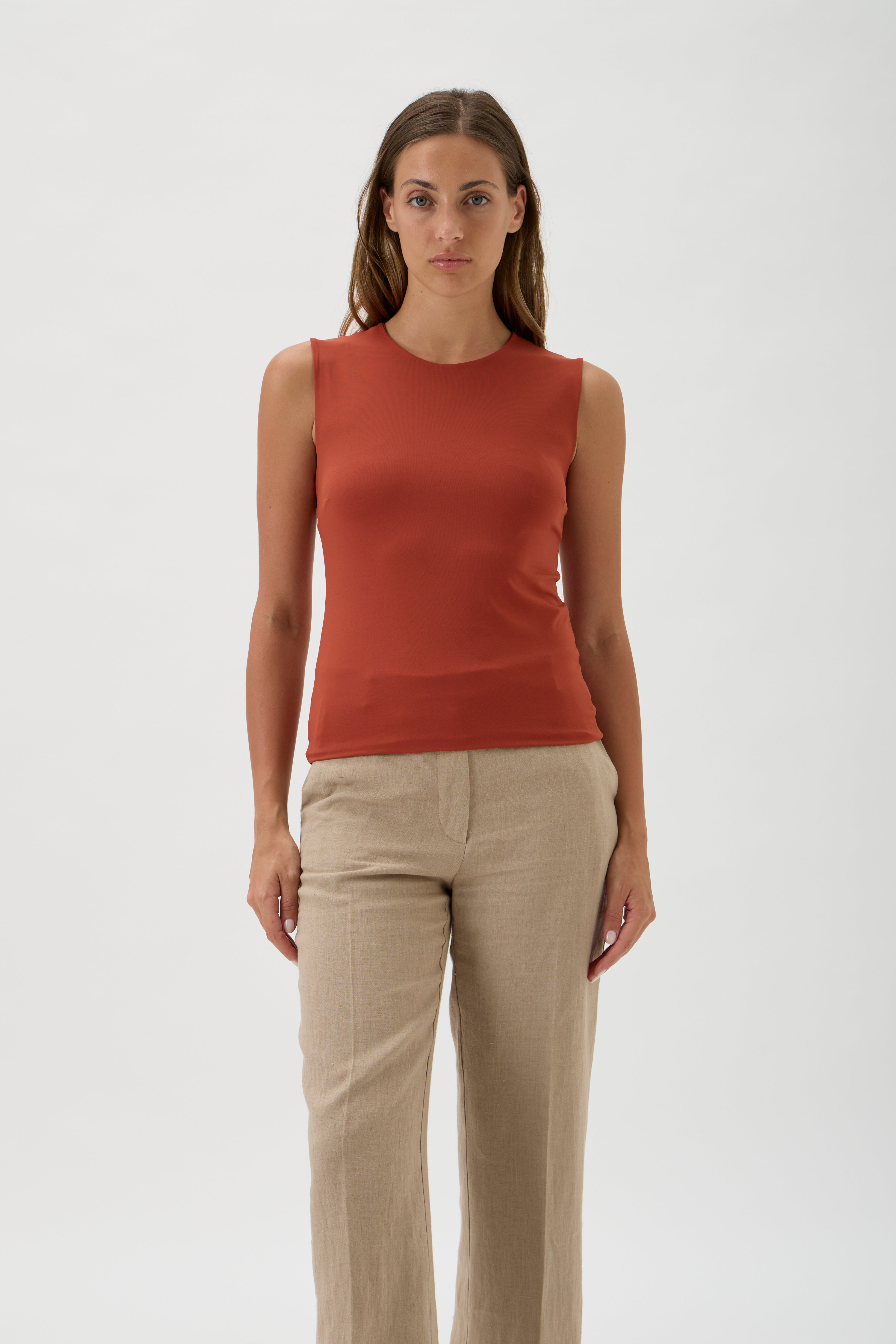 Blouse No Sleeves – Nilo 1182 Terra Rossa