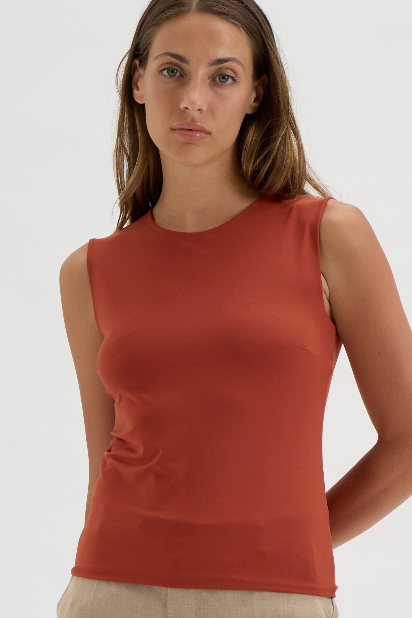 Blouse No Sleeves – Nilo 1182 Terra Rossa