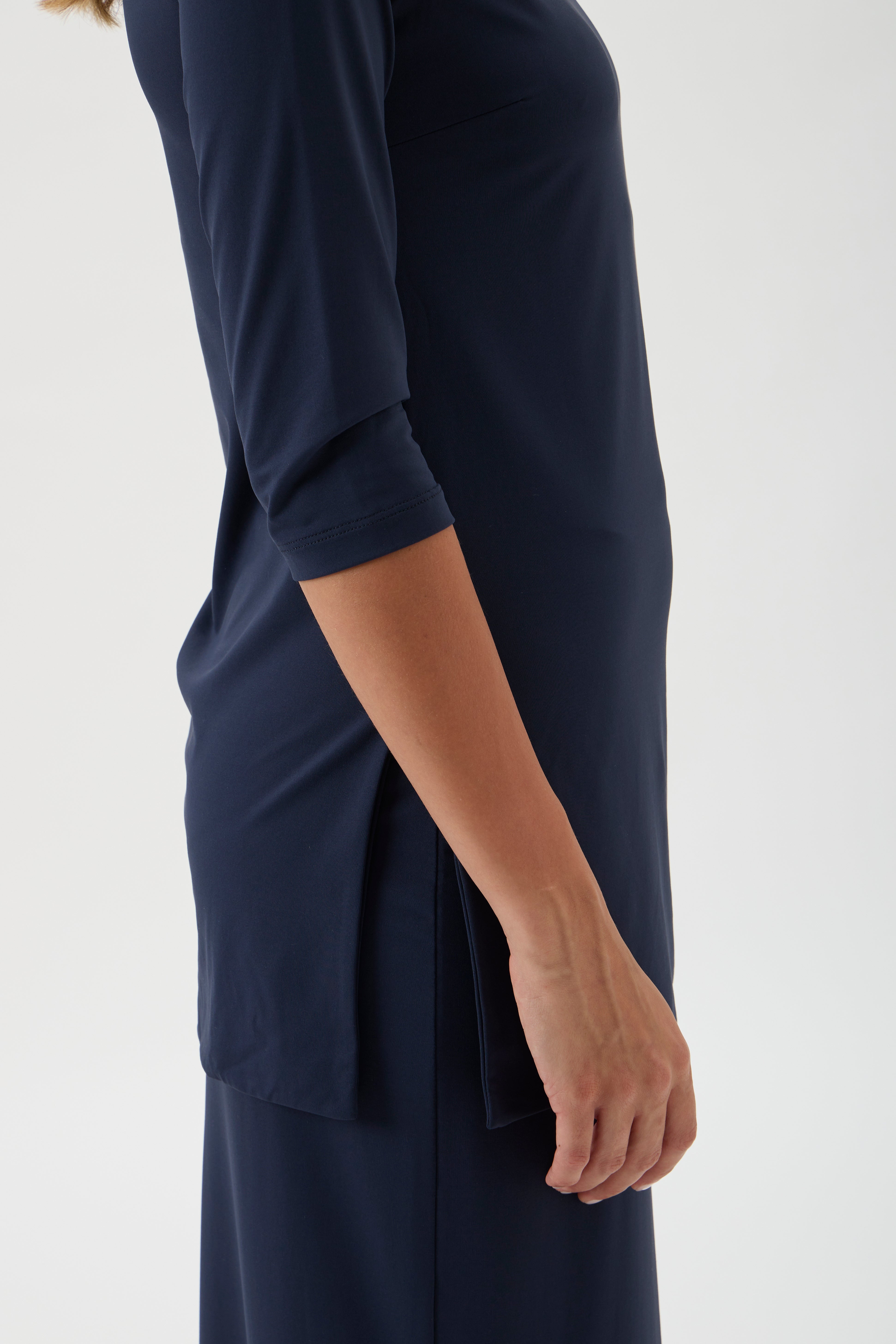 Draped Blouse Long Sleeves – Nilo 1195 Blue Crew