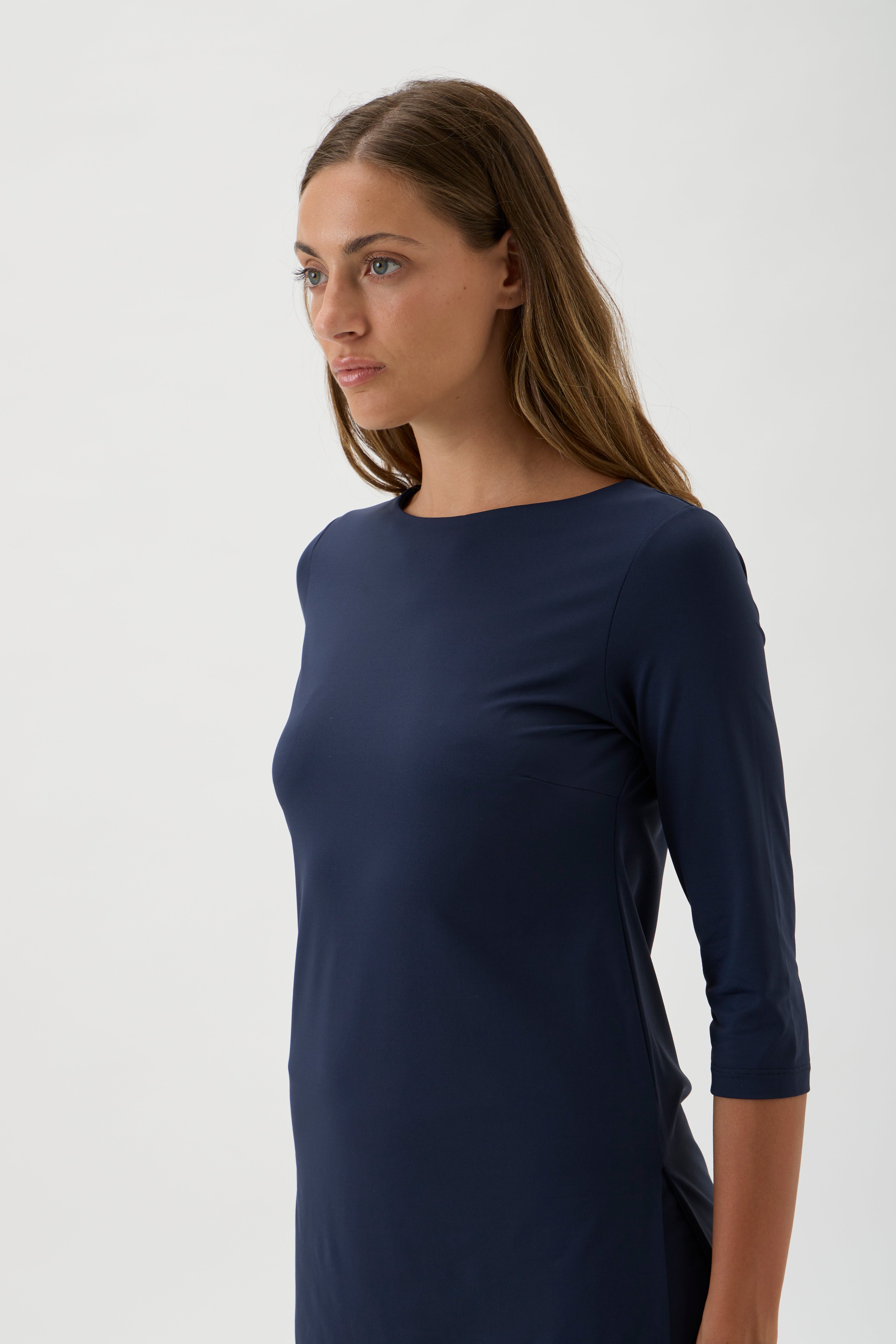 Draped Blouse Long Sleeves – Nilo 1195 Blue Crew