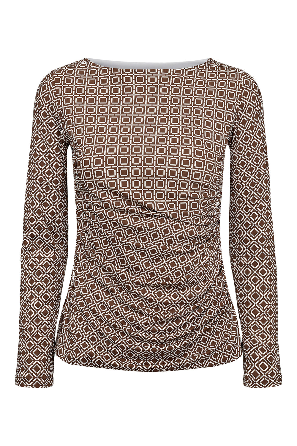 Draped Blouse Long Sleeves – Nilo 1195 NOCCIOLA