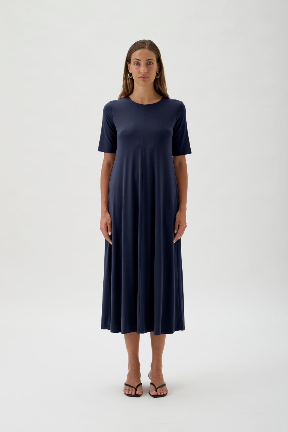 Long Flared Skirt Dress – Nilo 9512 BLUE CREW