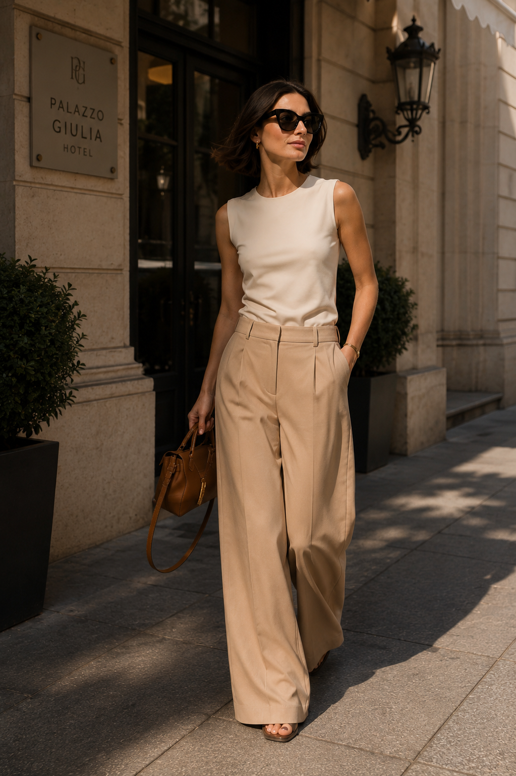 Sleeveless Top in Double-Layer Nilo Jersey – 1182 Cipria