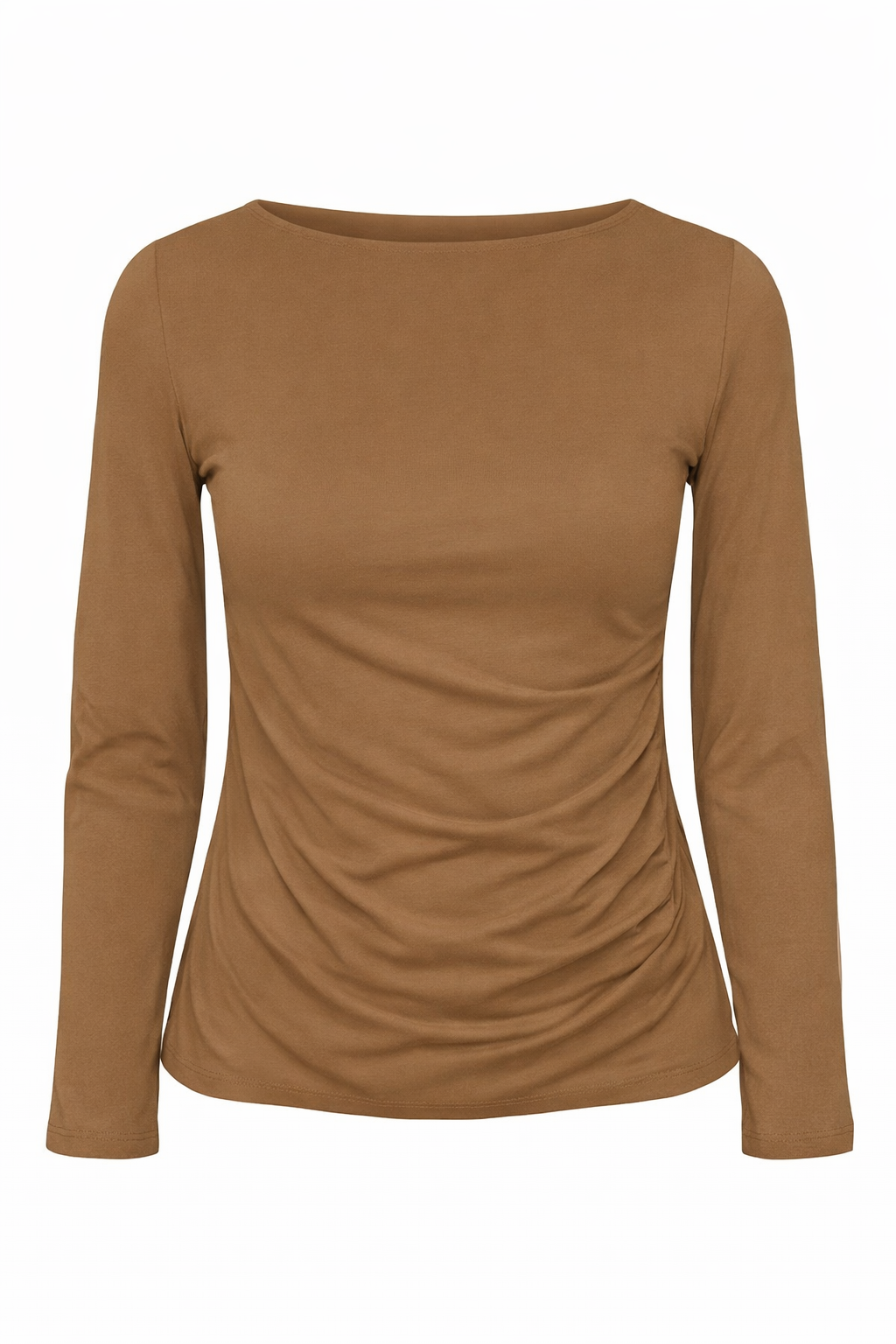 Draped Blouse Long Sleeves – Nilo 1195 Nocciola