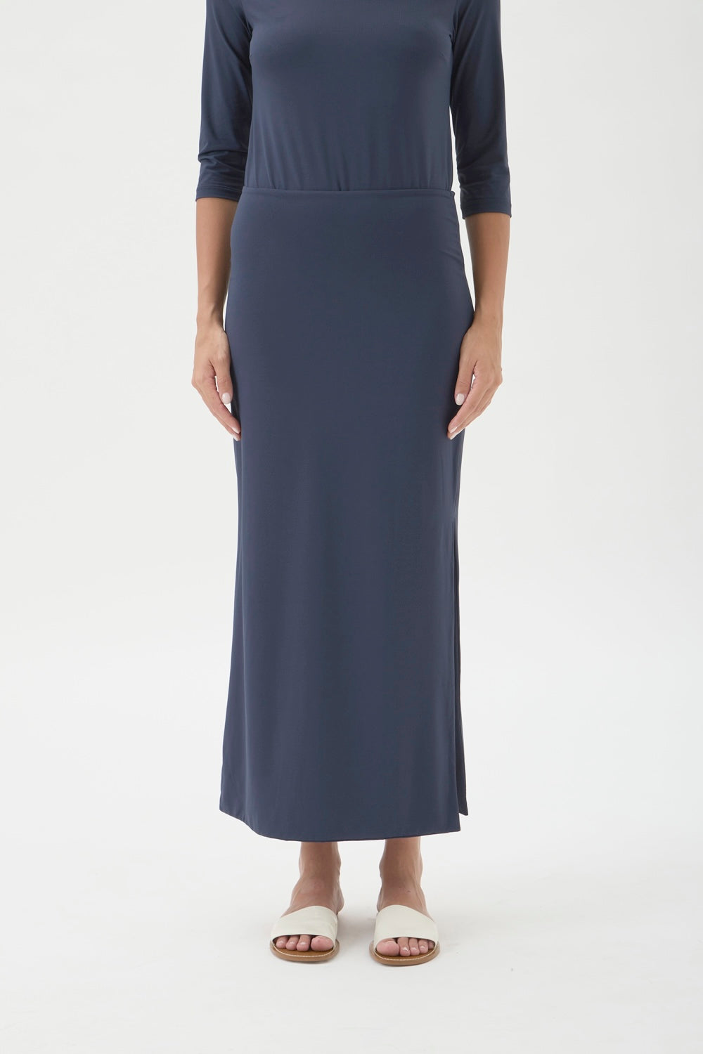 Long Skirt with Slits – Nilo 3326L Blue Crew