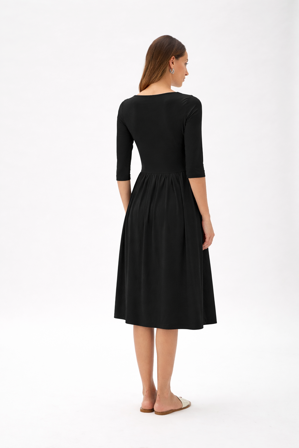 T-shirt Dress with Pleated Skirt – Nilo 9515 BLACK