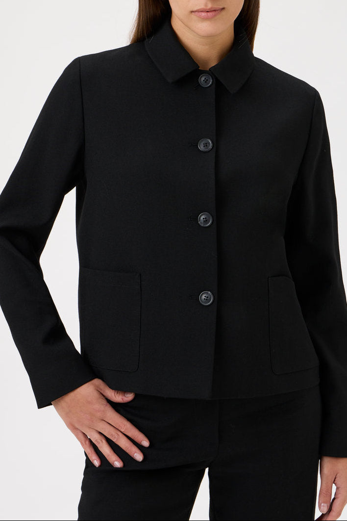 Short Cotton Stretch Jacket – Papabile - 5038 Black