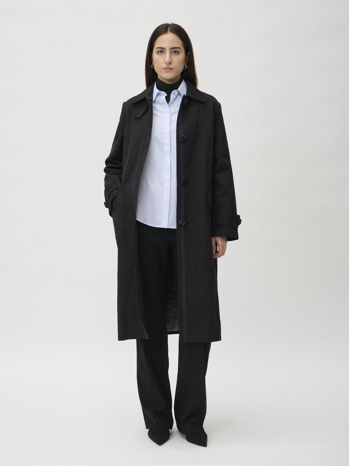 Cotton Coat in Popeline – 6011 Black