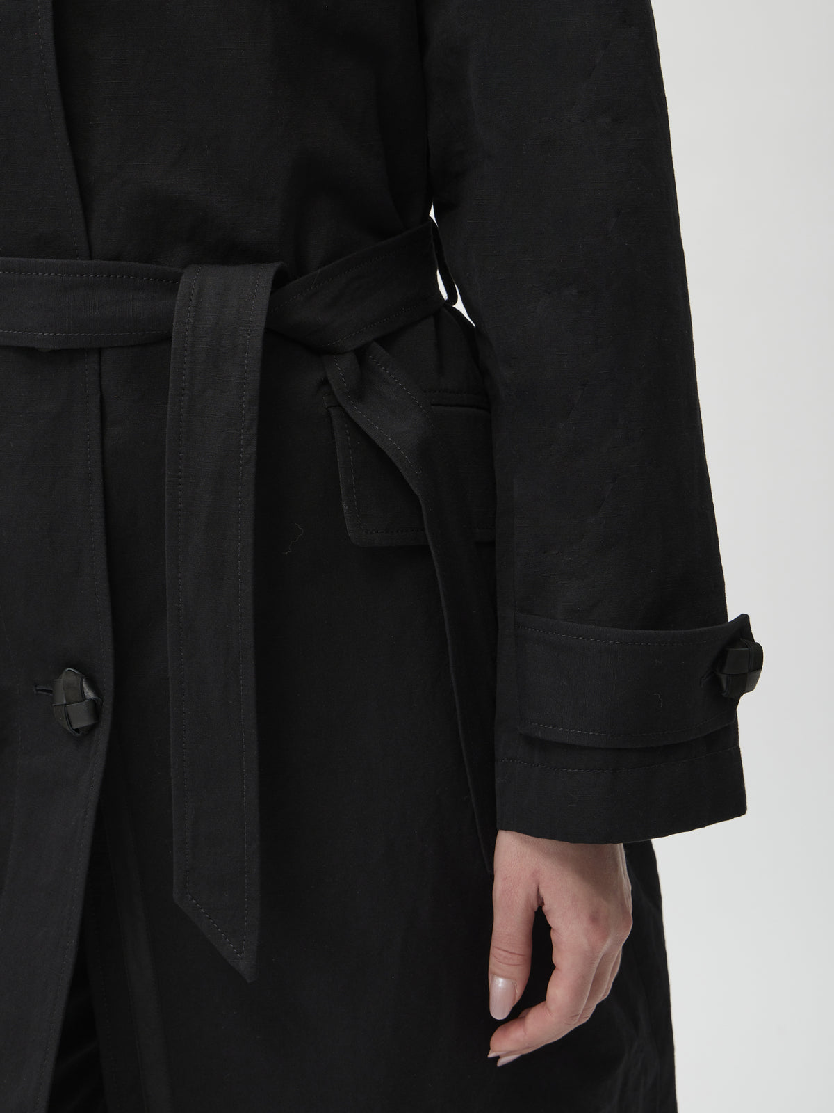 Cotton Coat in Popeline – 6011 Black
