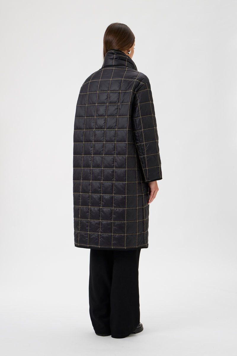 Quiltet coat - 6010 Black