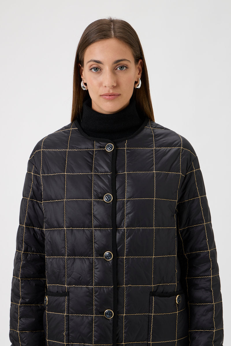 Quiltet coat - 6010 Black