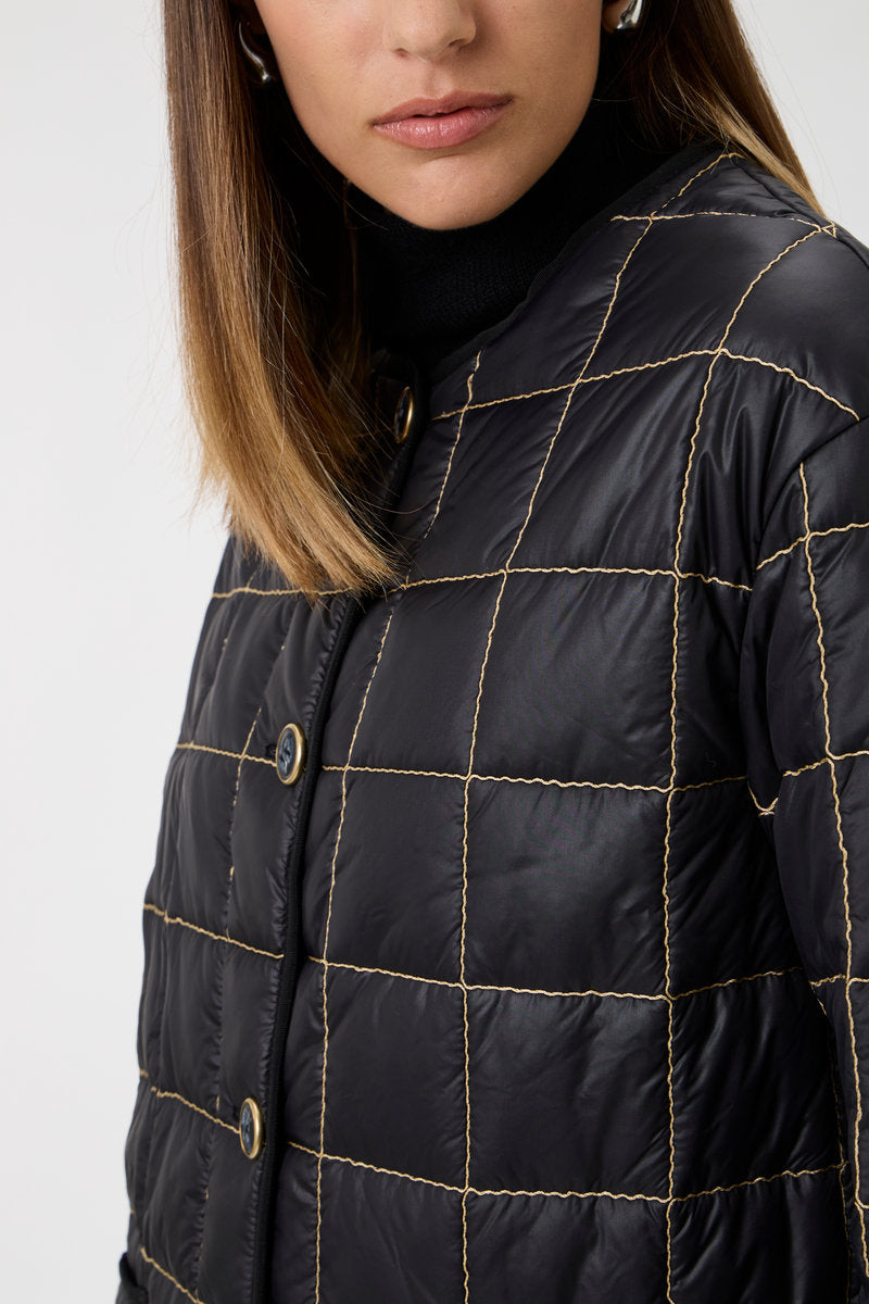 Quiltet coat - 6010 Black