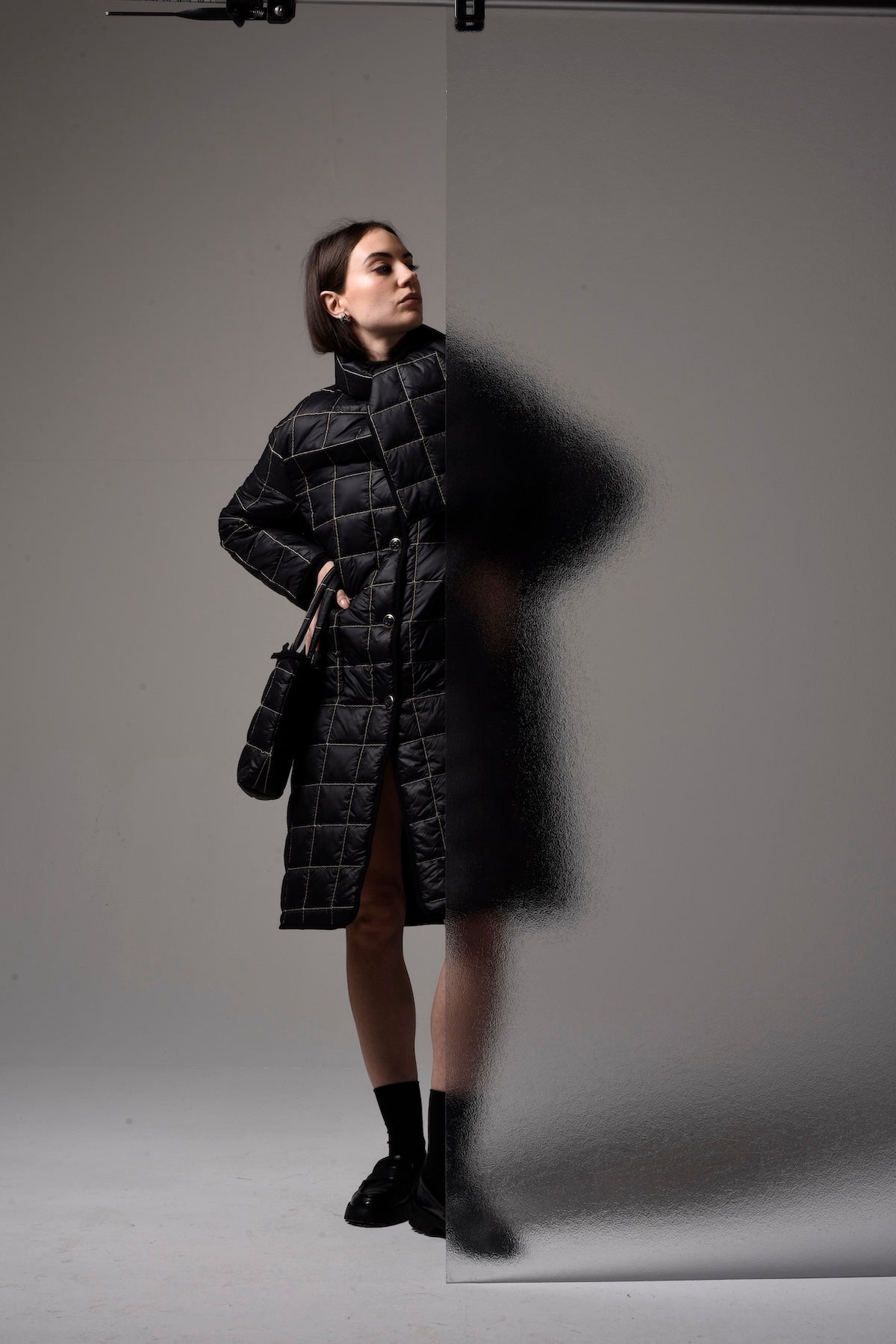 Quiltet coat - 6010 Black