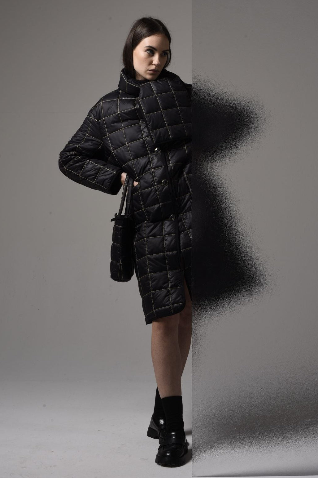 Quiltet coat - 6010 Black