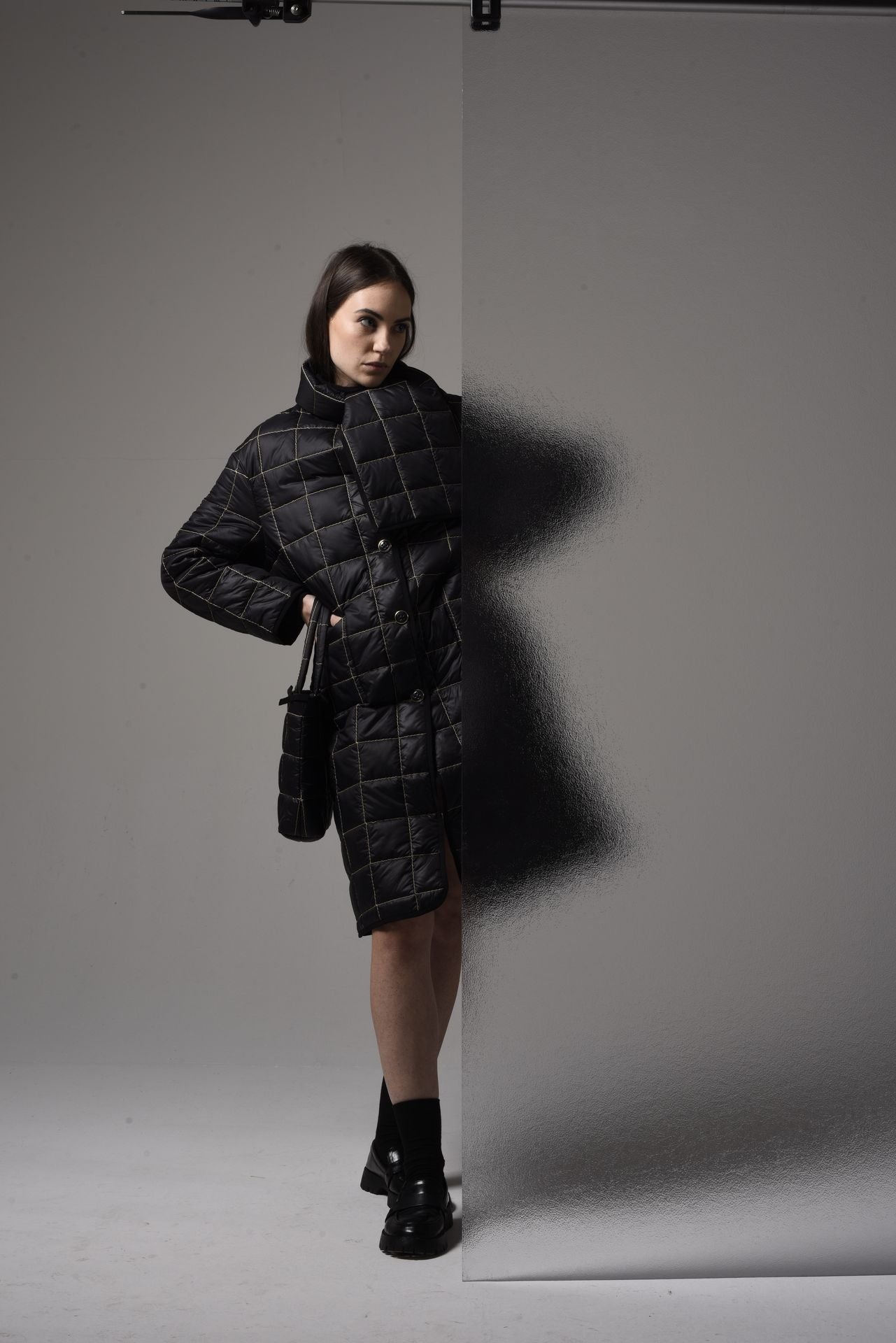 Quiltet coat - 6010 Black