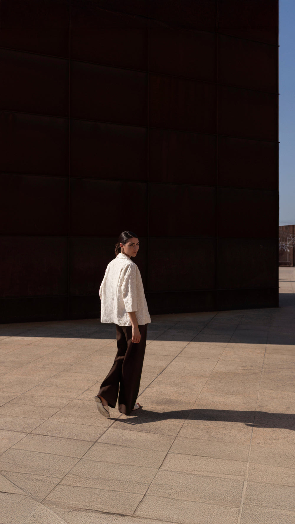 Embroidered 3/4 Sleeve Shirt – 2245 Ricamo 2245 NATURALE