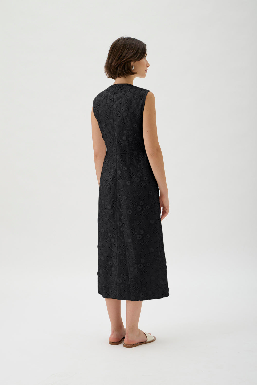 Embroidered Midi Dress – 9509 Ricamo 9509 Black