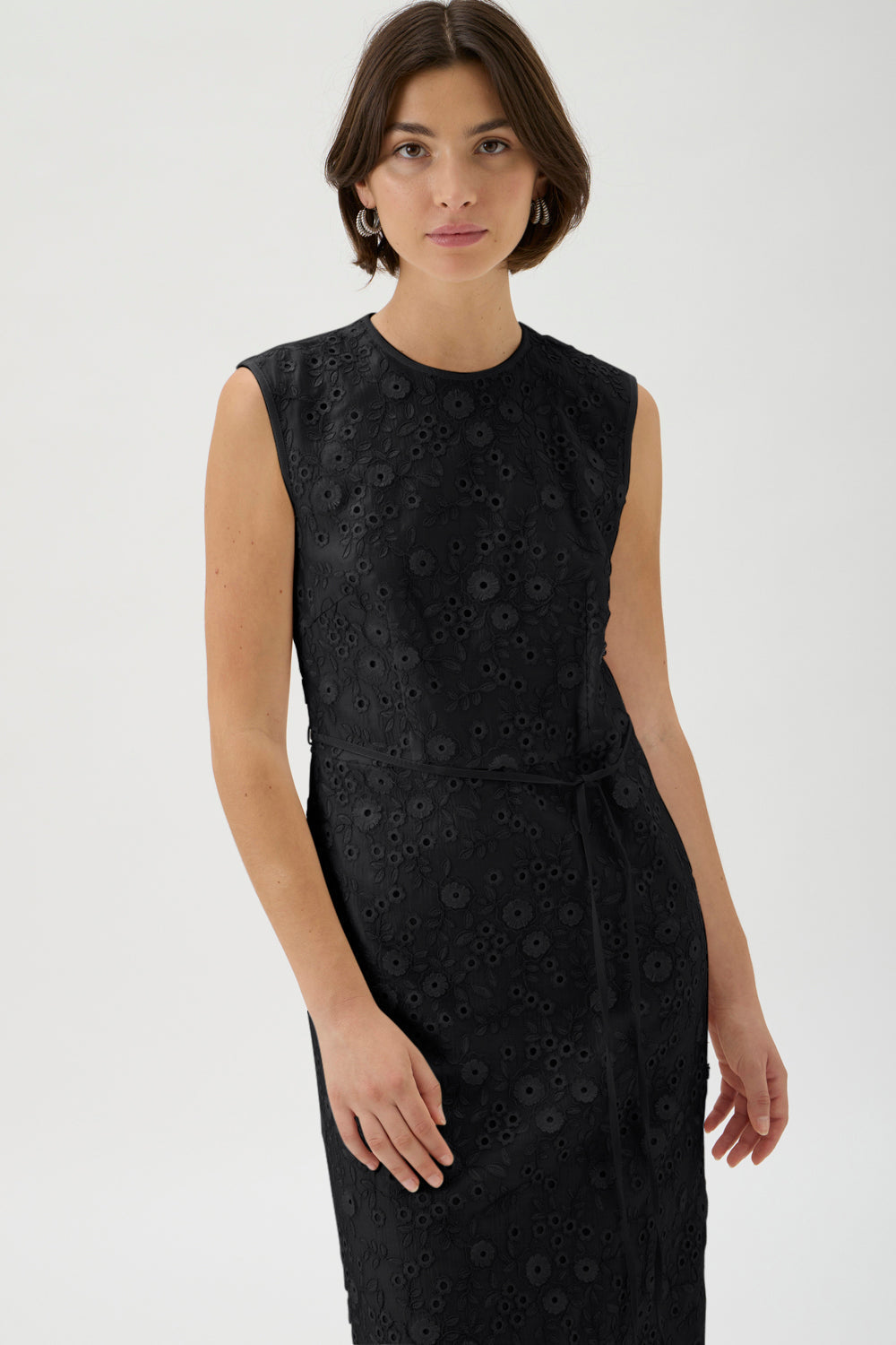 Embroidered Midi Dress – 9509 Ricamo 9509 Black