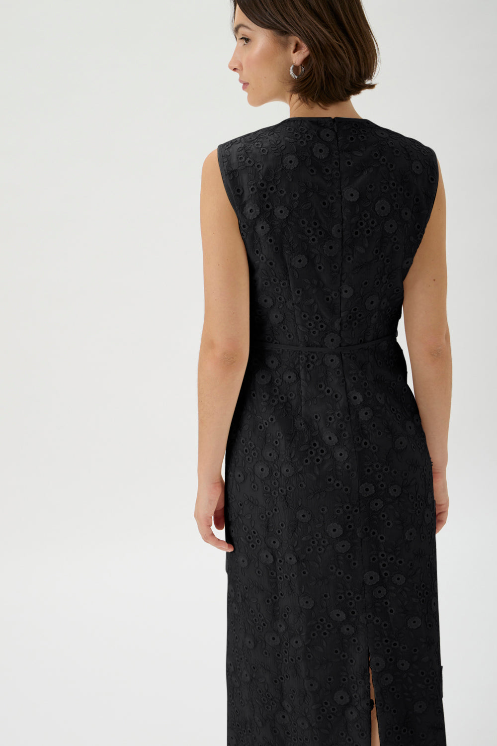 Embroidered Midi Dress – 9509 Ricamo 9509 Black