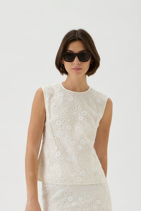 Embroidered Midi Dress – 2244 Ricamo Naturale