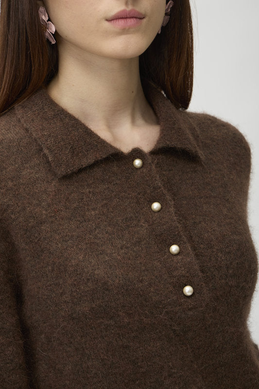 Sweater Long Sleeves in Sid – 7087 Marrone