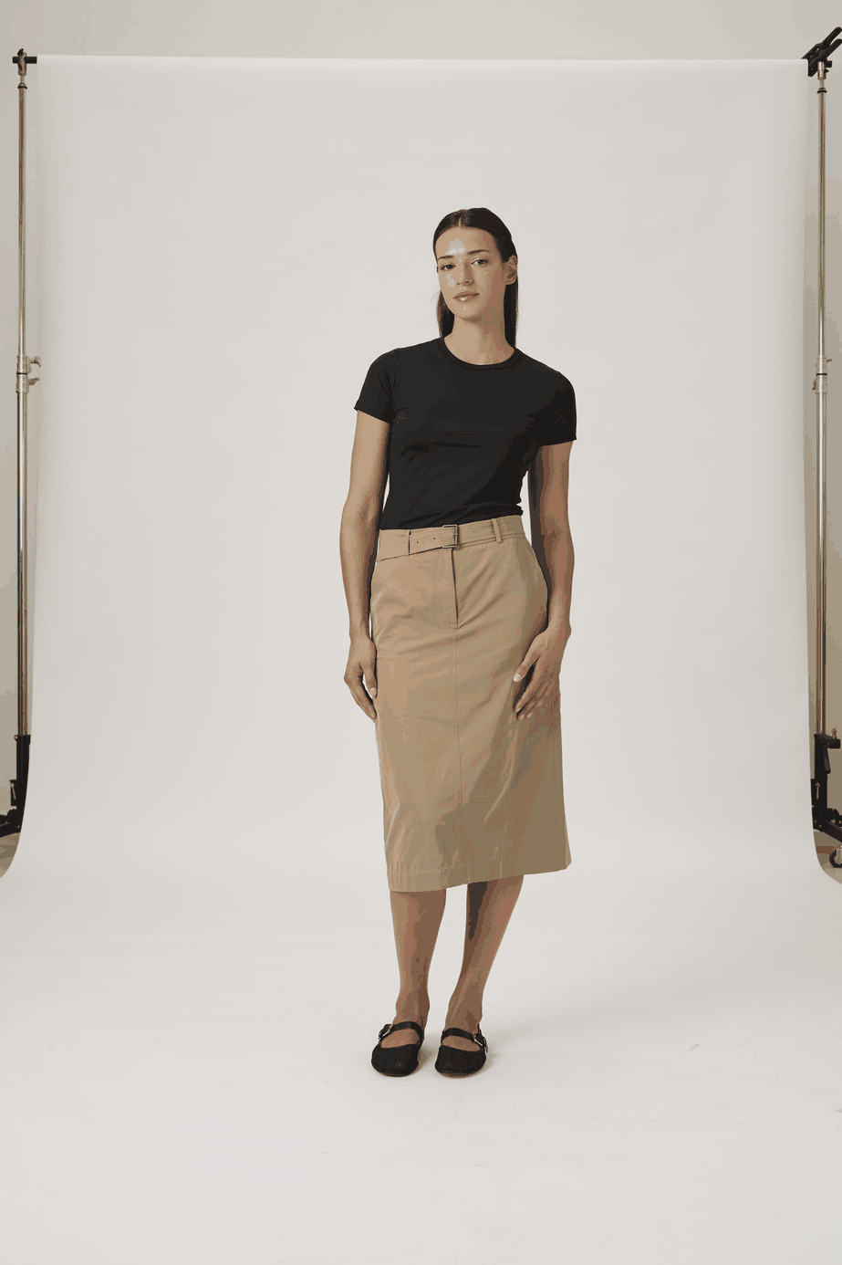 Short-Sleeve Fitted T-Shirt in Nair - Black