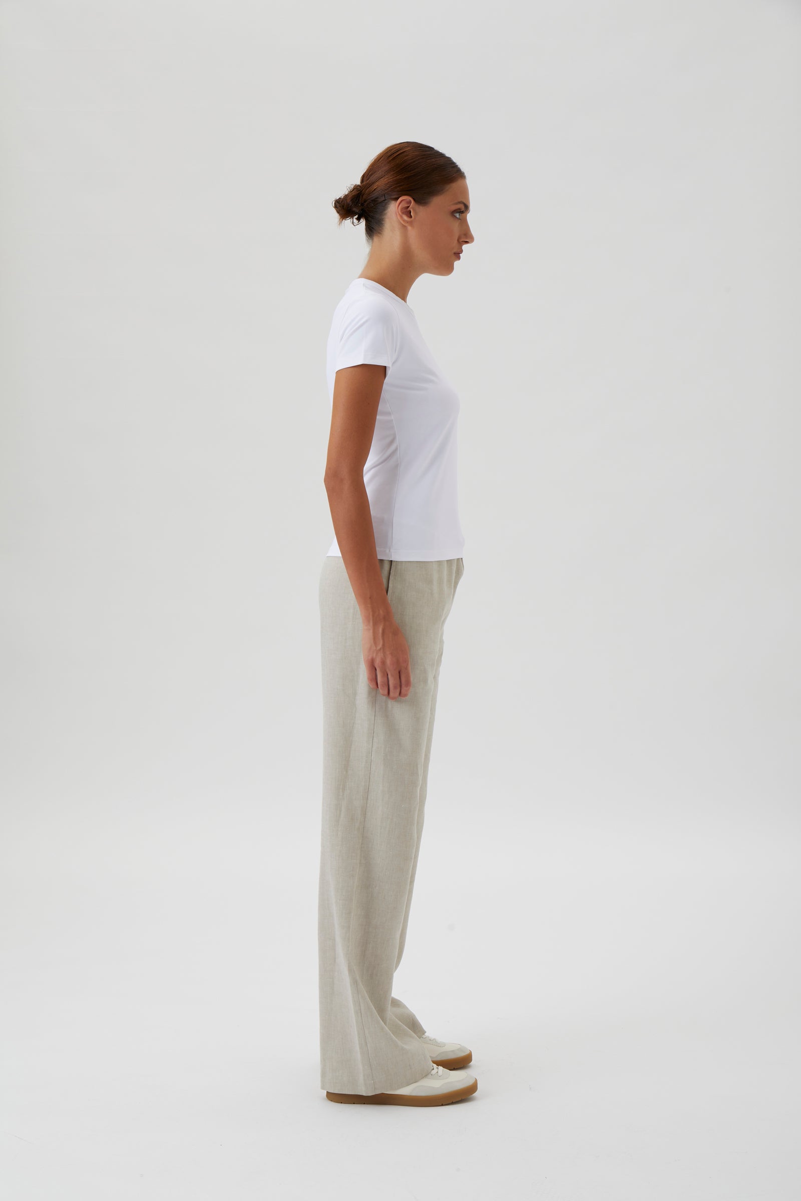 Short Sleeved Fitted T-shirt In Nilo - 1002 White