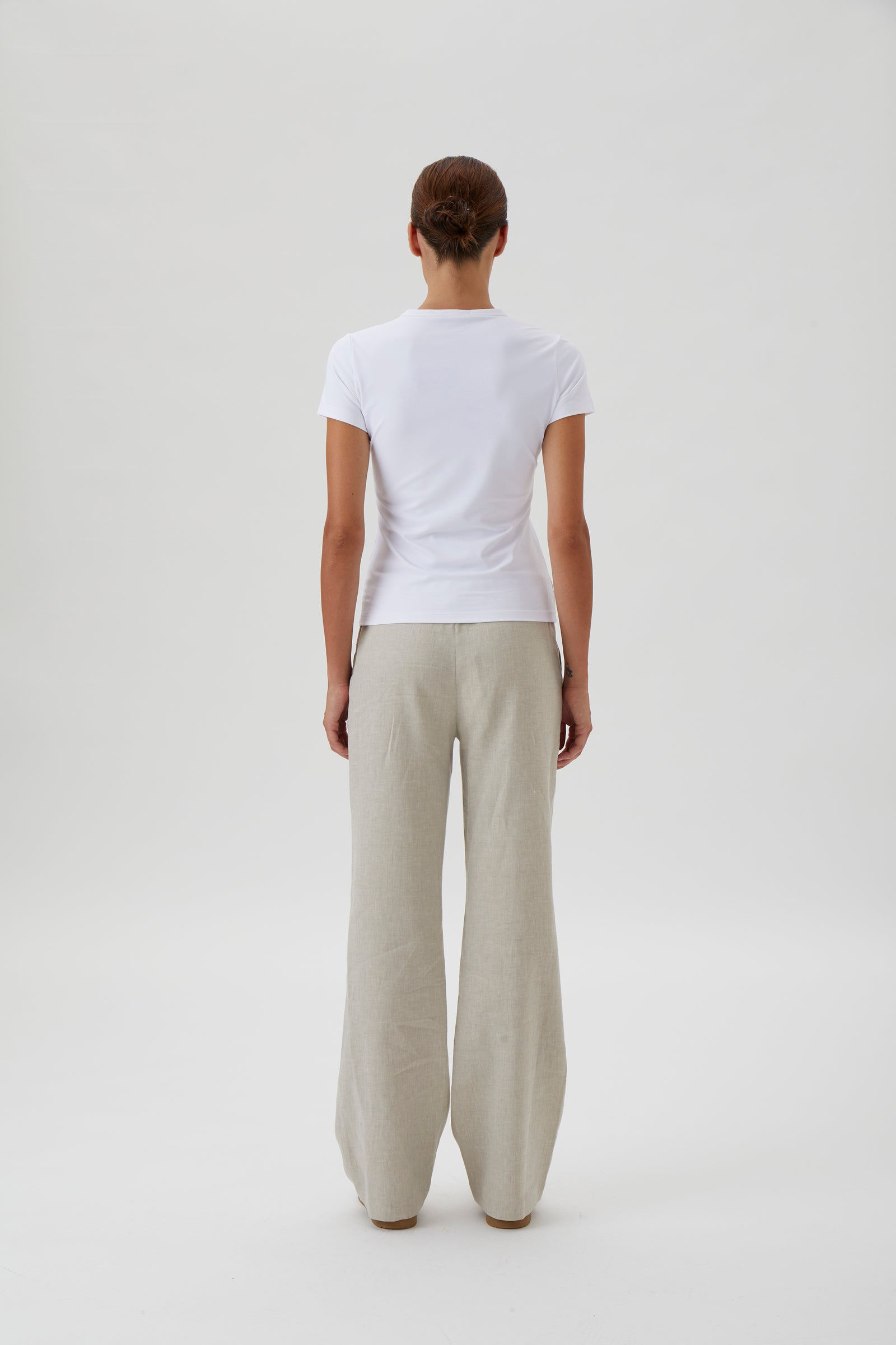 Short Sleeved Fitted T-shirt In Nilo - 1002 White