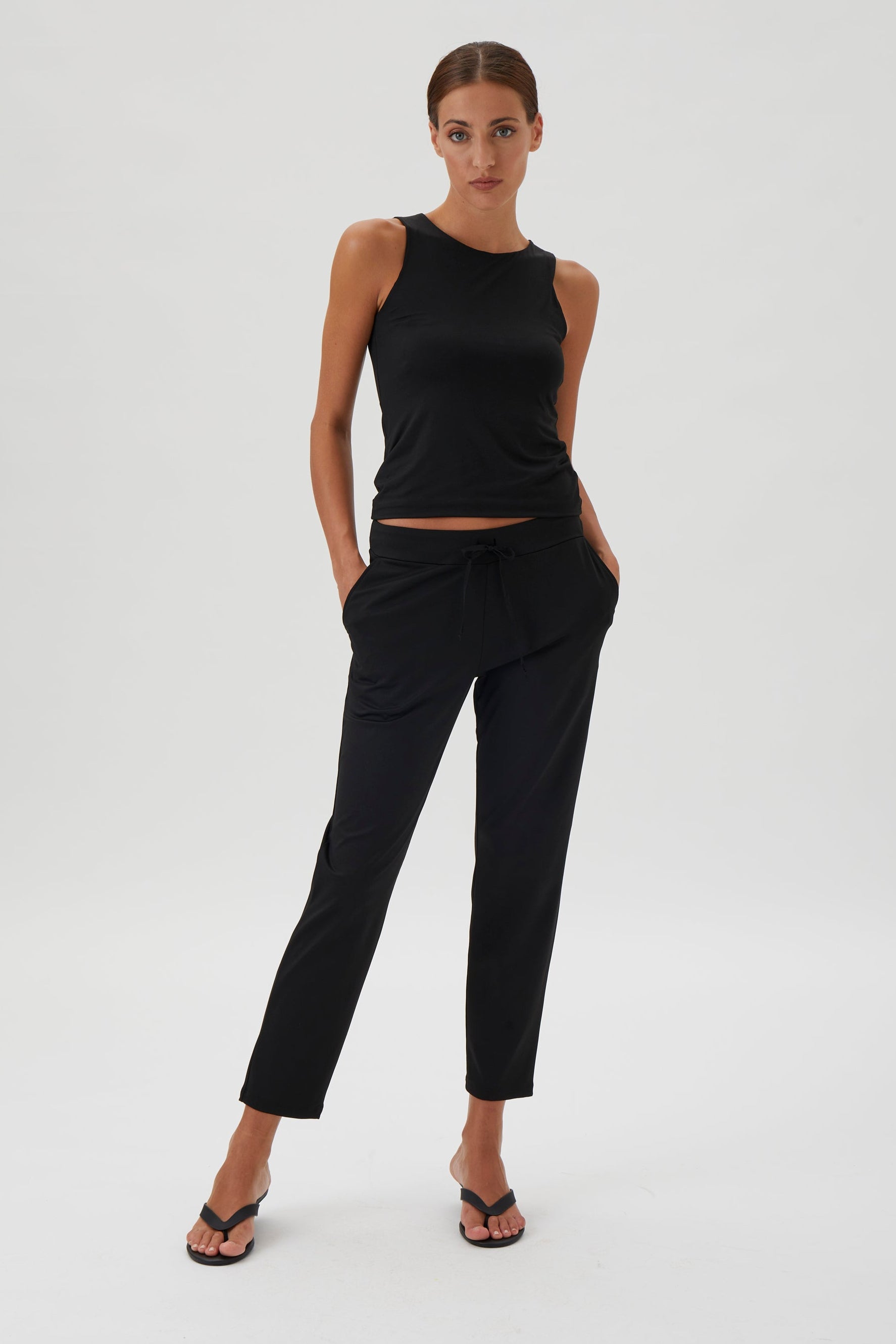 Drawstring Pants 4015 Nair - Black