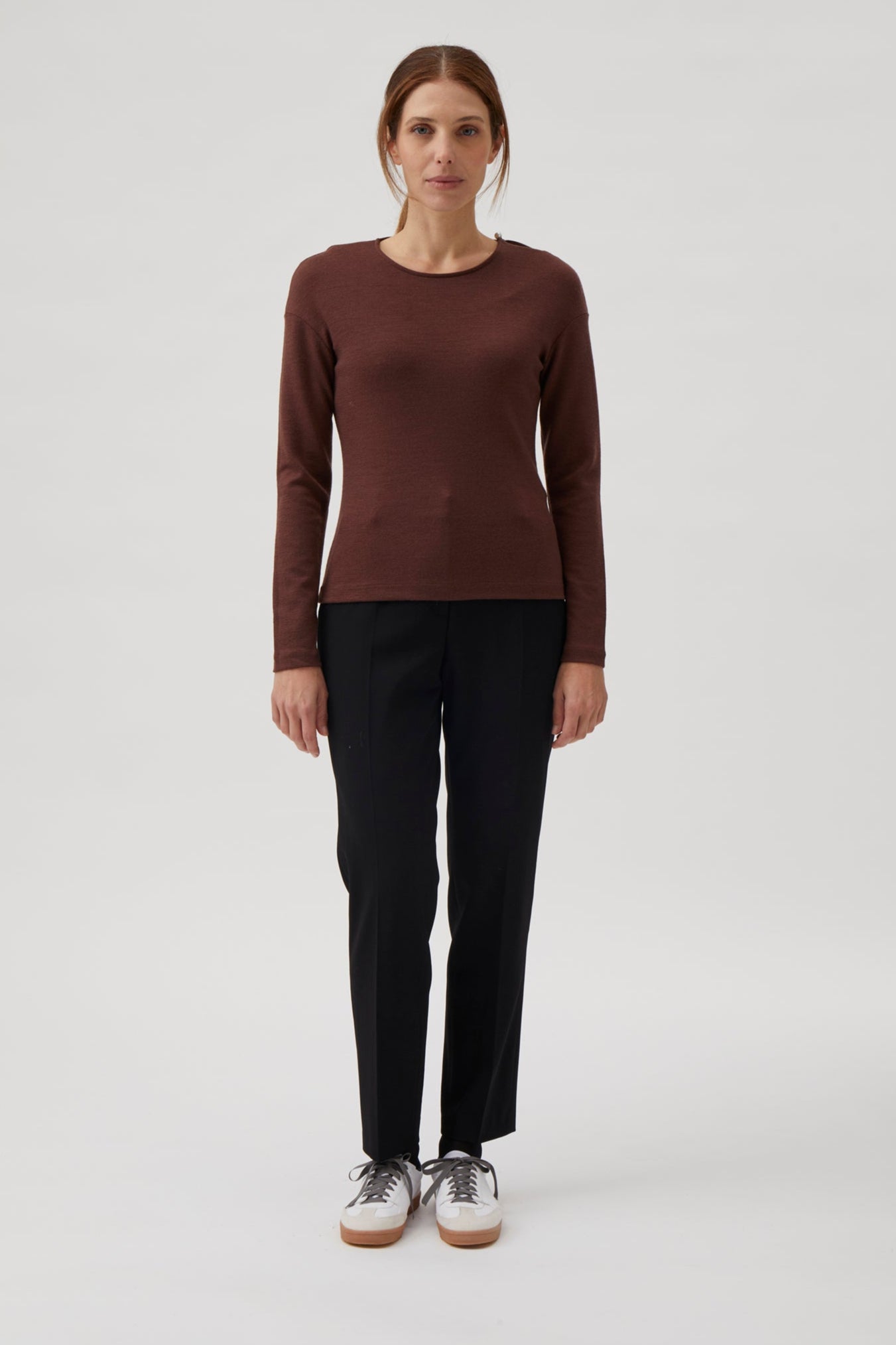 Loose fit blouse with round neck - Castagne