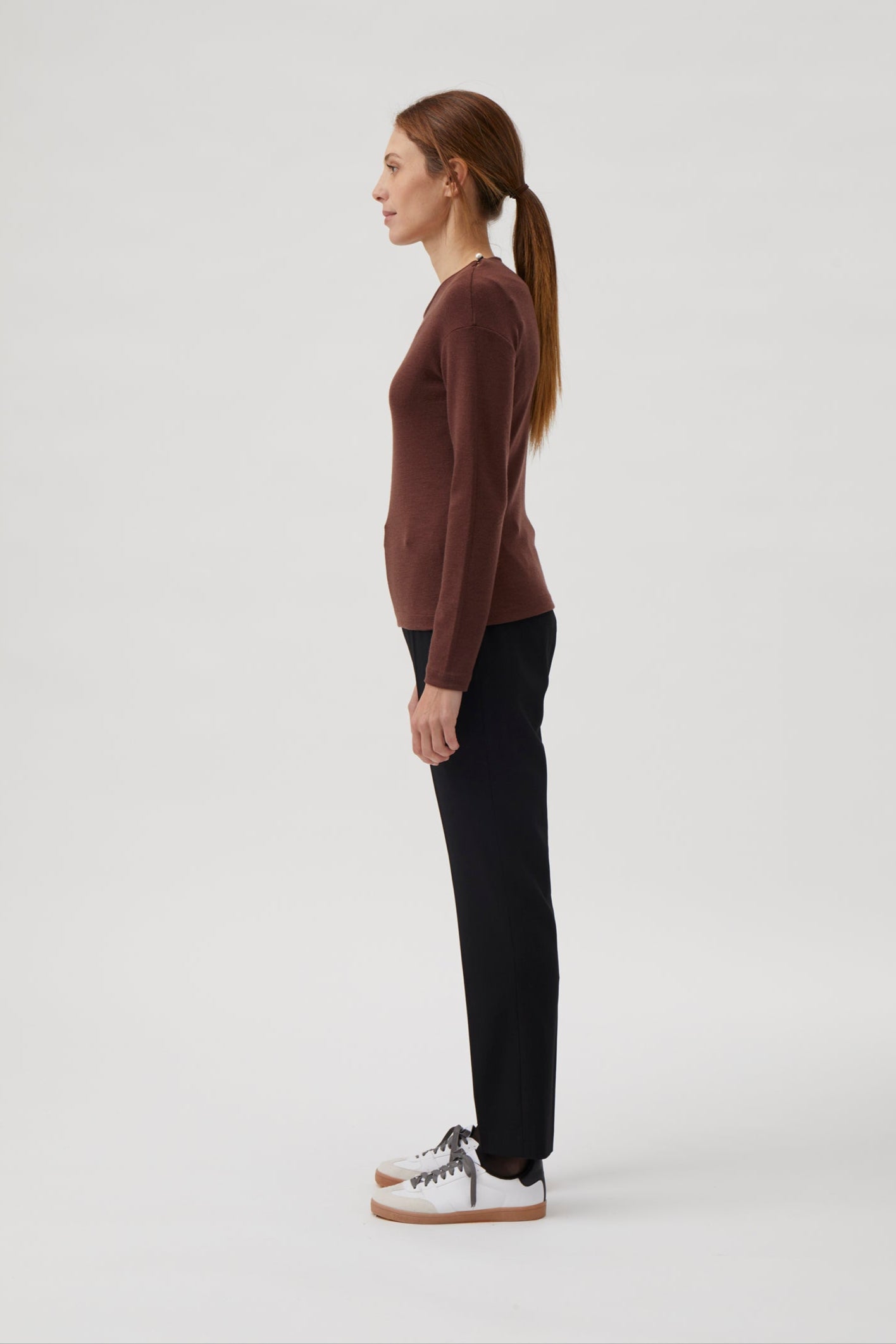 Loose fit blouse with round neck - Castagne