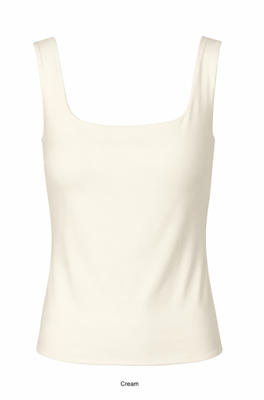Elise Gug double-layer tank top NILO Cream – flat lay product shot