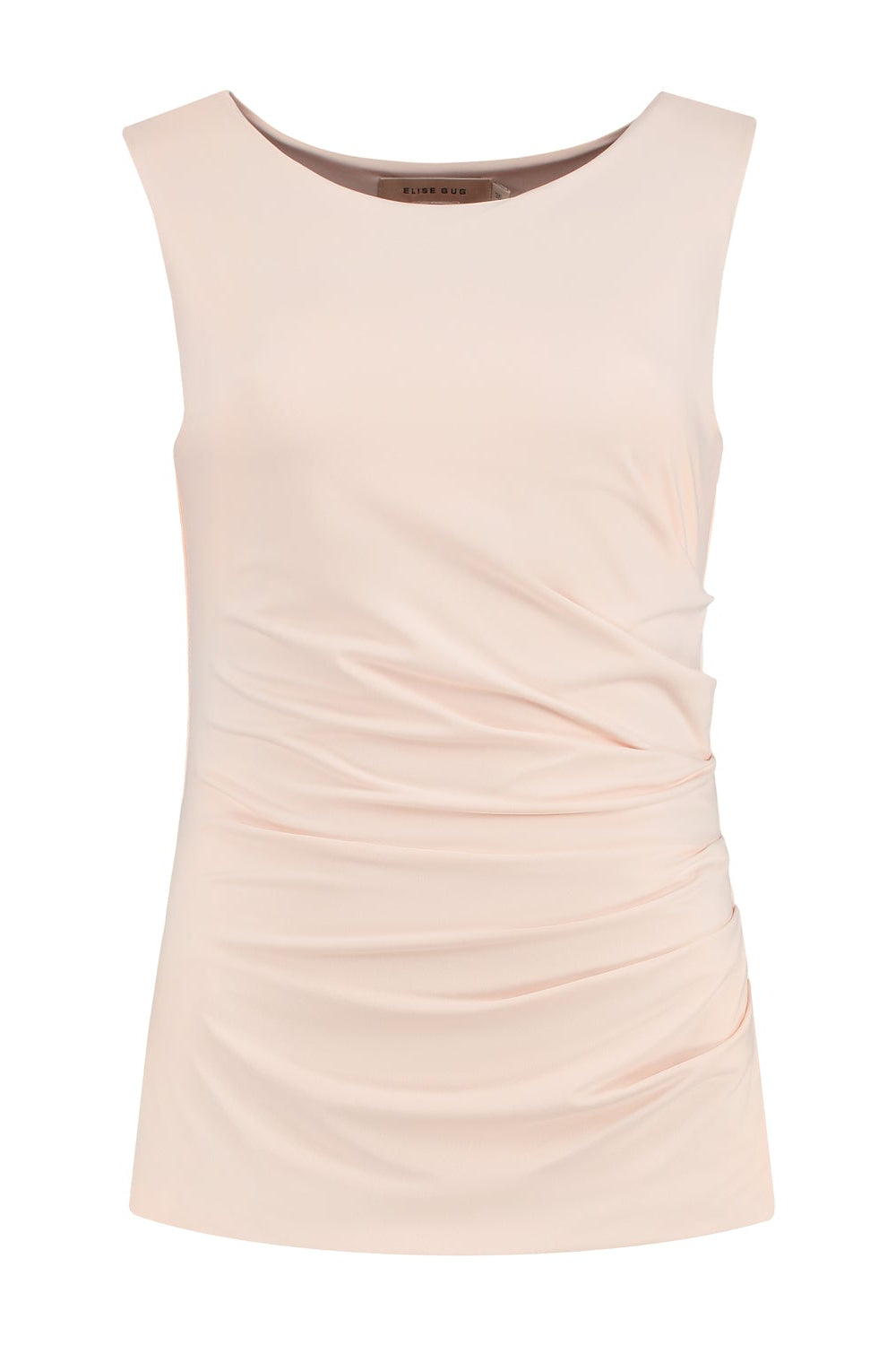 Ruched Sleeveless Top - Cipria